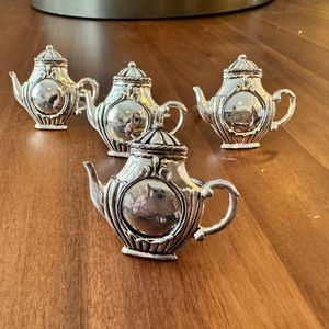 Teapot Napkin Rings Set of 4
